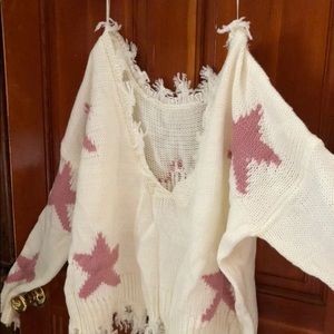 Off the shoulder sweater